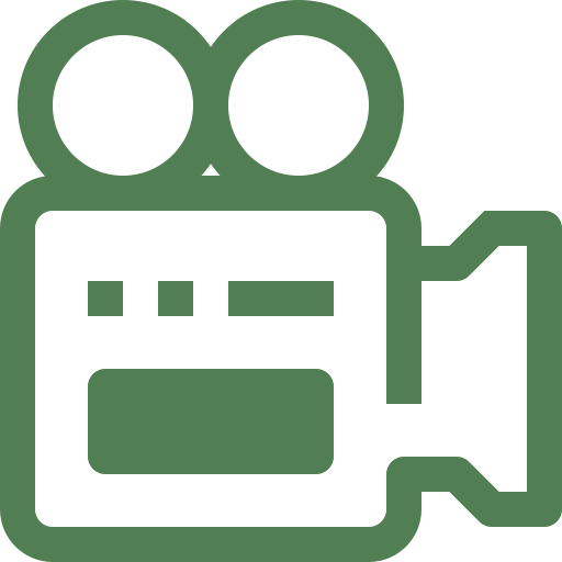 green icon of an old-style video recorder